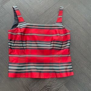 Ann Taylor Stunning Silk Tartan Top size 4